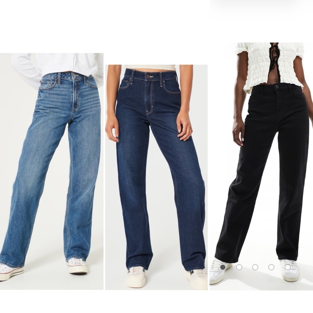 SET OF 3 Hollister Ultra High Rise Dad Jeans Size 6 / Size 28